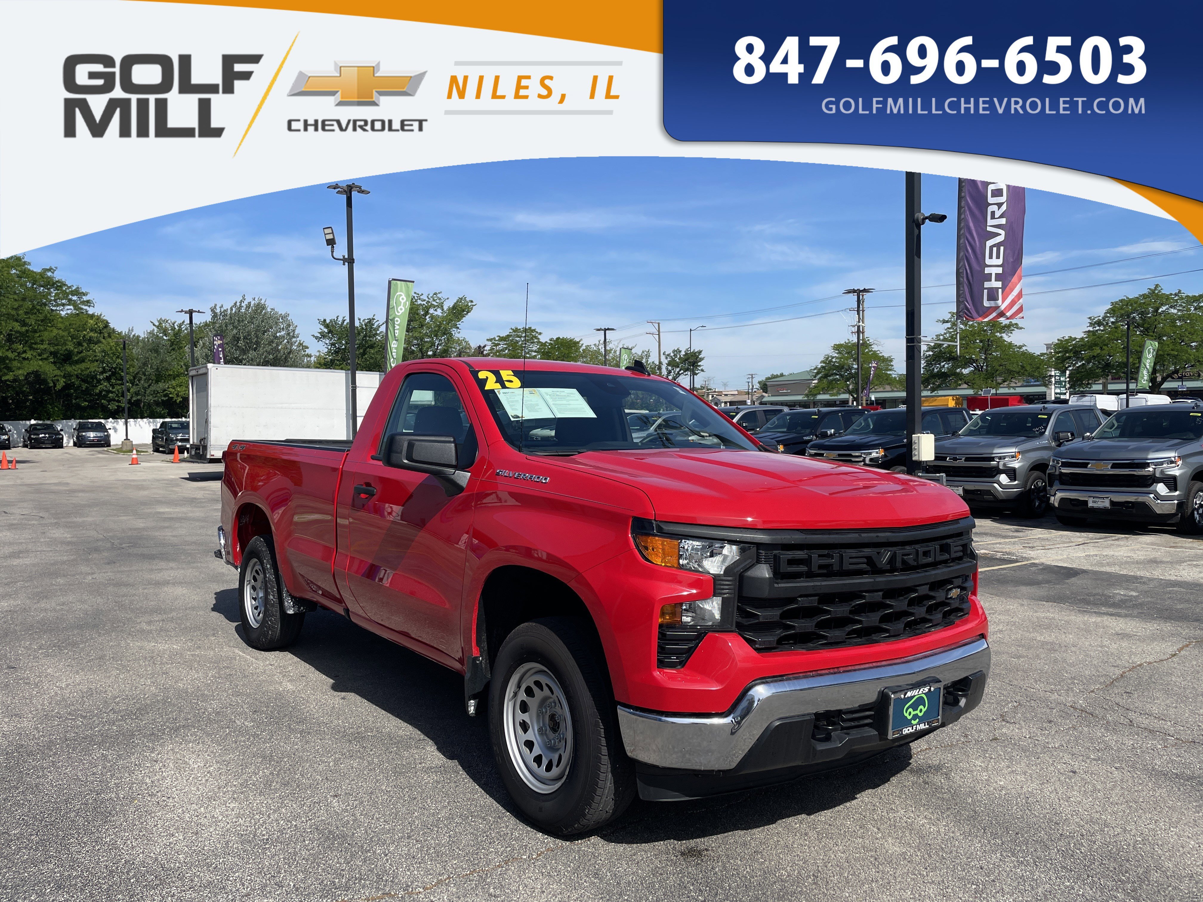 Used 2025 Red Hot Chevrolet Work Truck image 3