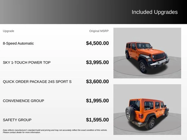 Certified Used 2025 Orange Jeep Sport S image 4