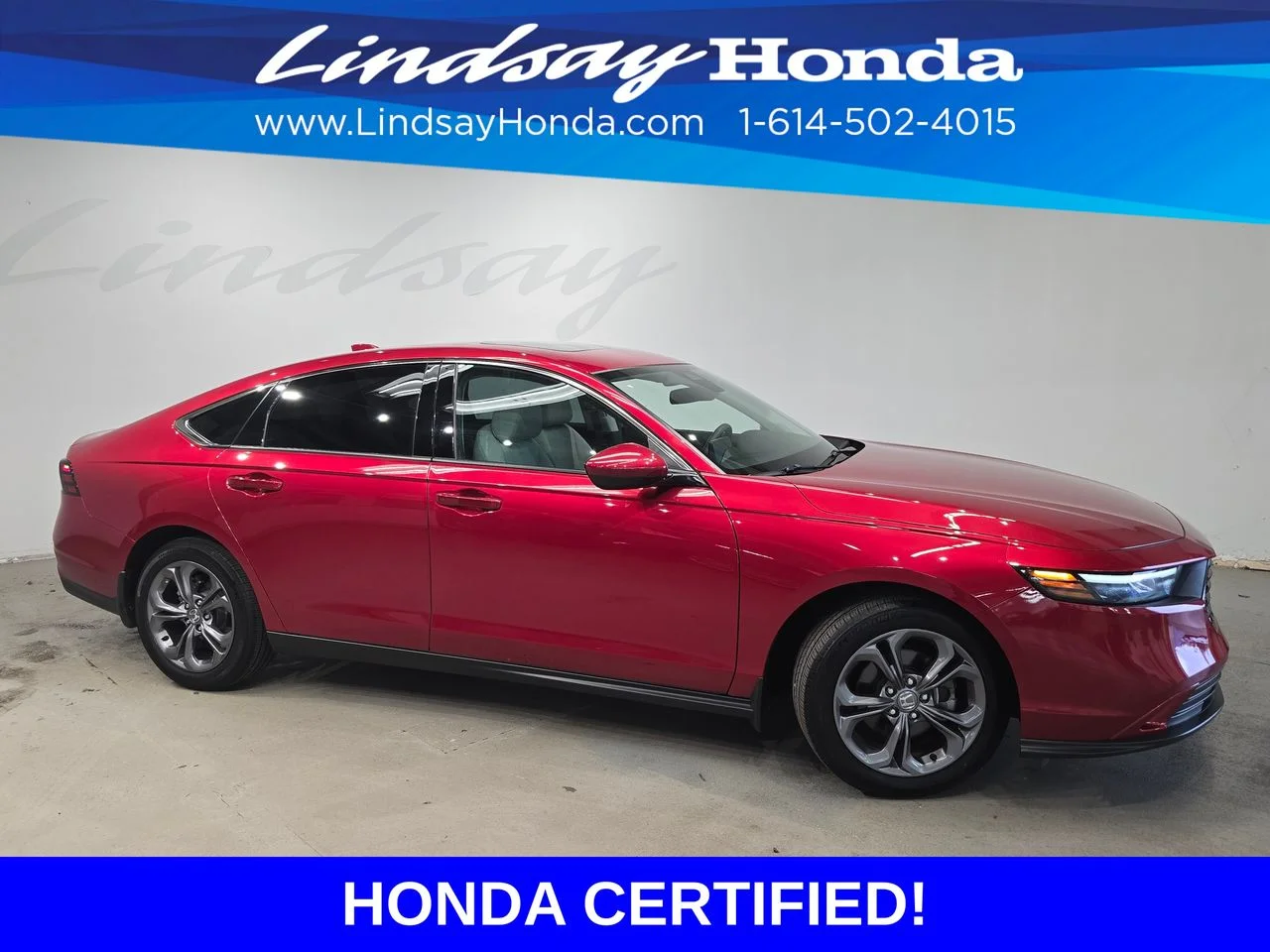 Certified Used 2024 Radiant Red Metallic Honda EX image 3