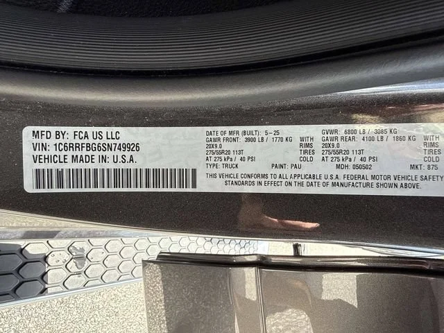 Used 2025 Crystal Metallic Ram Big Horn image 32