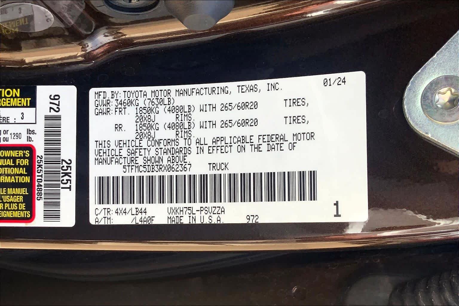 Used 2024 Smoked Mesquite Toyota 1794 Edition Hybrid image 37