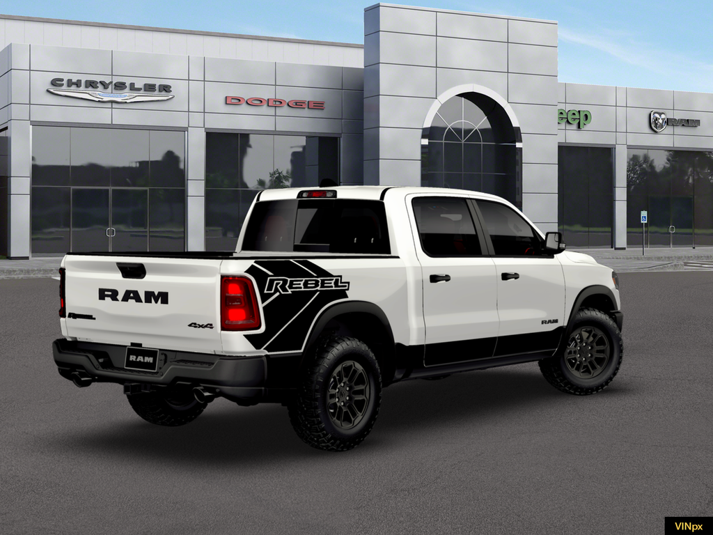 New 2026 Bright White Clear-Coat Exterior Paint RAM Rebel image 2