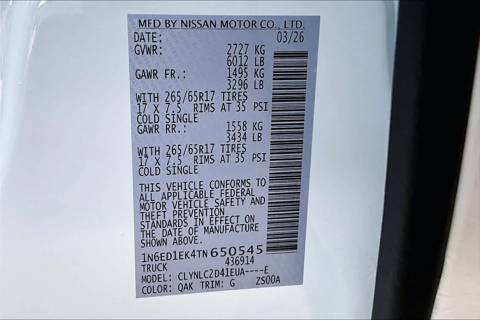 New 2026 Glacier White Nissan SV image 18