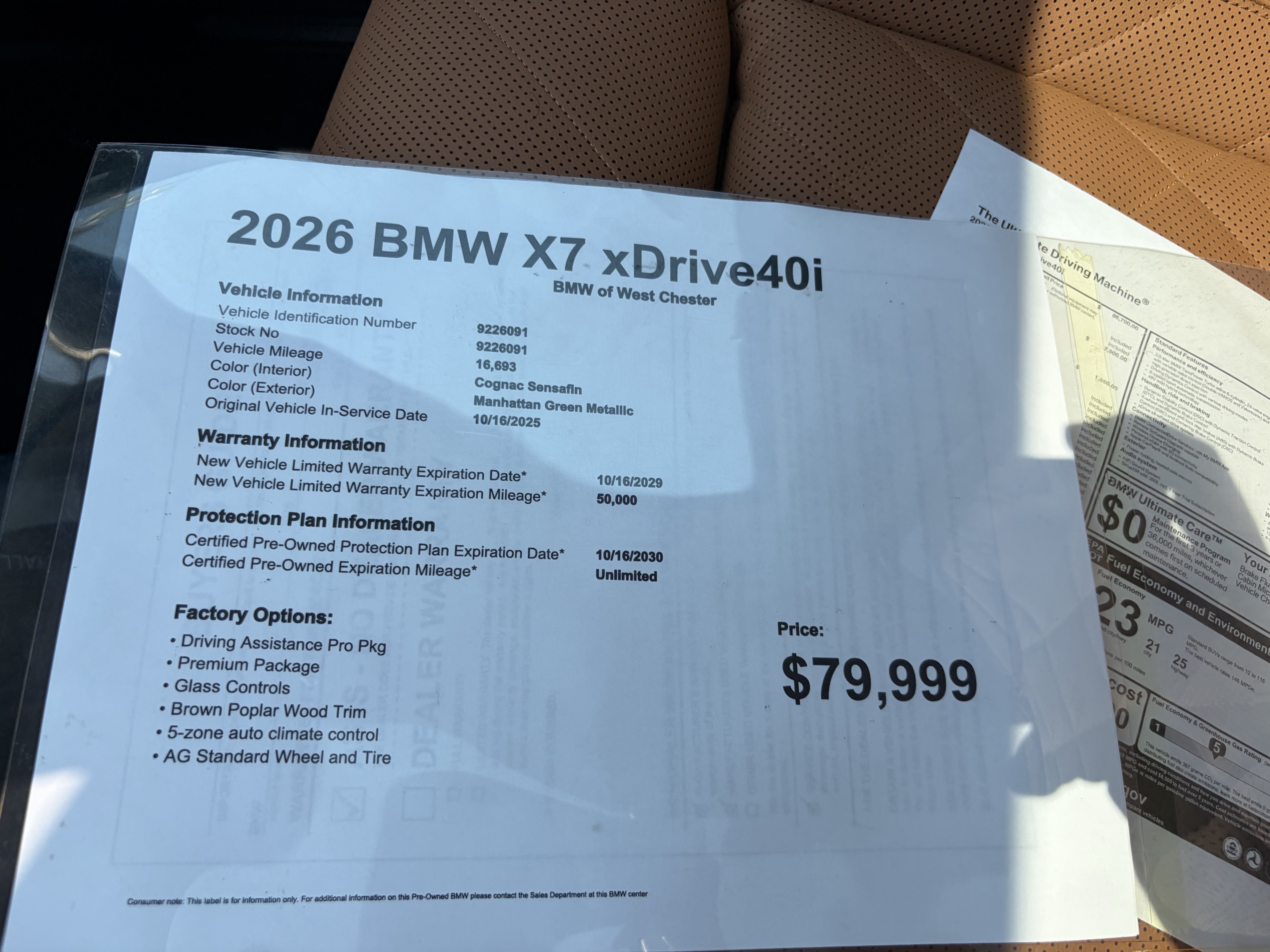 Certified Used 2026 MANHATTAN GREEN BMW xDrive40i image 19