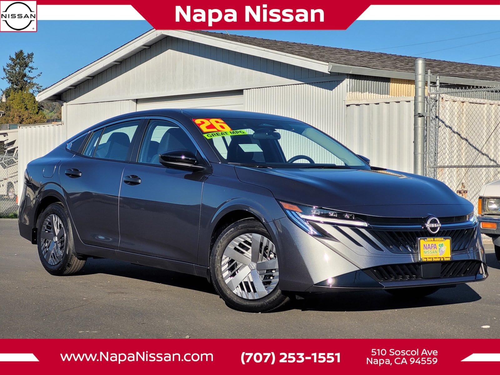 Gray (Gun Metallic) 2026 Nissan Sentra Sedan Front-Wheel Drive 