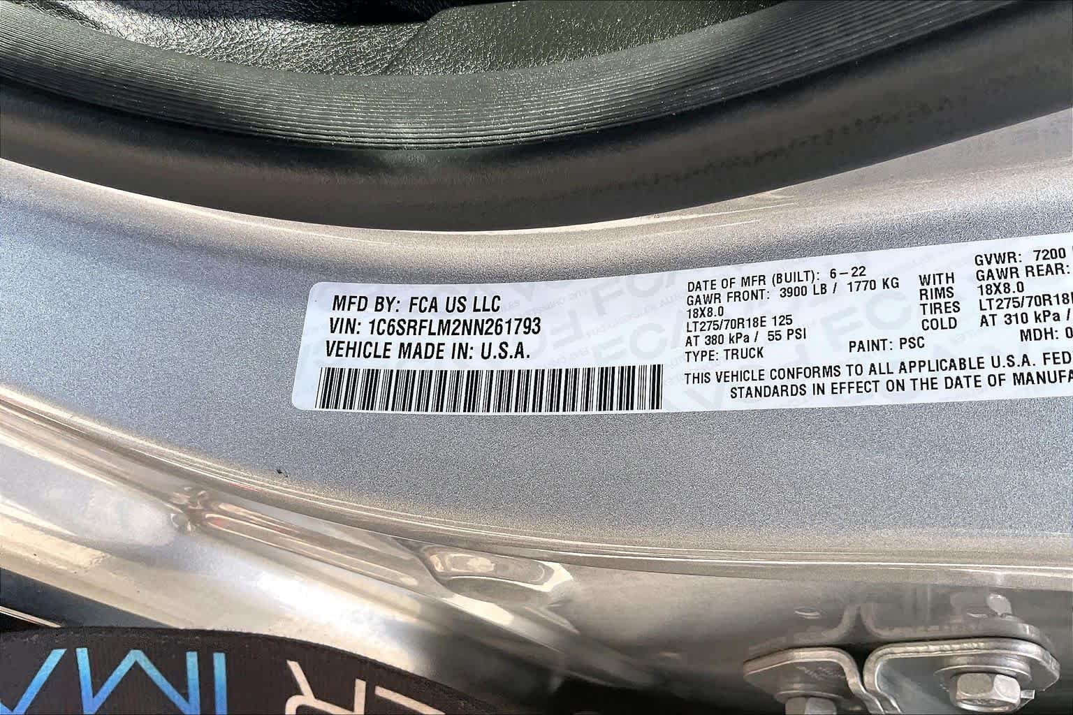 Used 2022 Billet Silver Metallic Clearcoat Ram Rebel image 34
