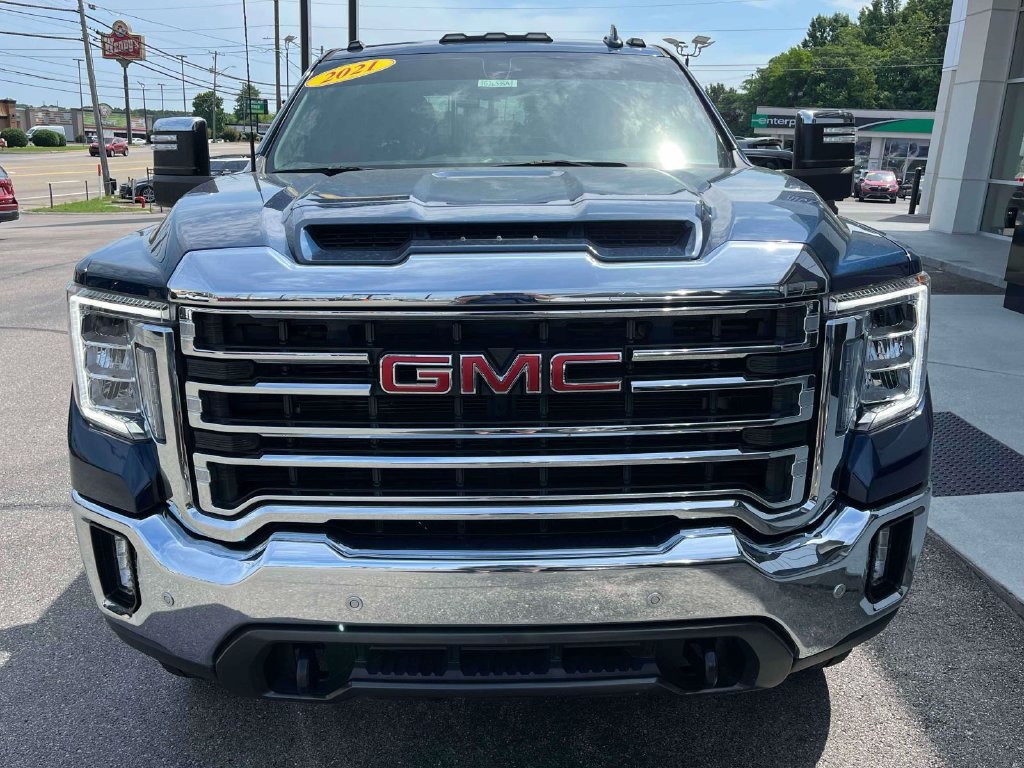 Certified Used 2021 PACIFIC BLUE METALLIC GMC SLT image 8