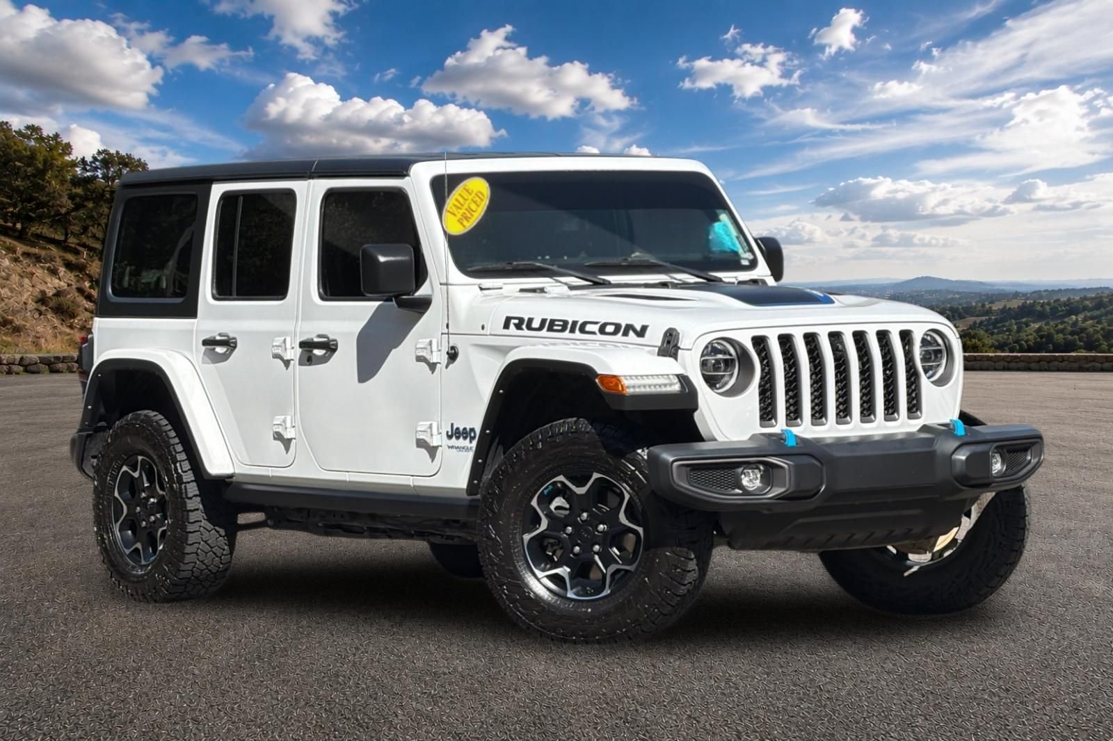 Used 2022 Bright White Clearcoat Jeep Unlimited Rubicon 4xe image 2
