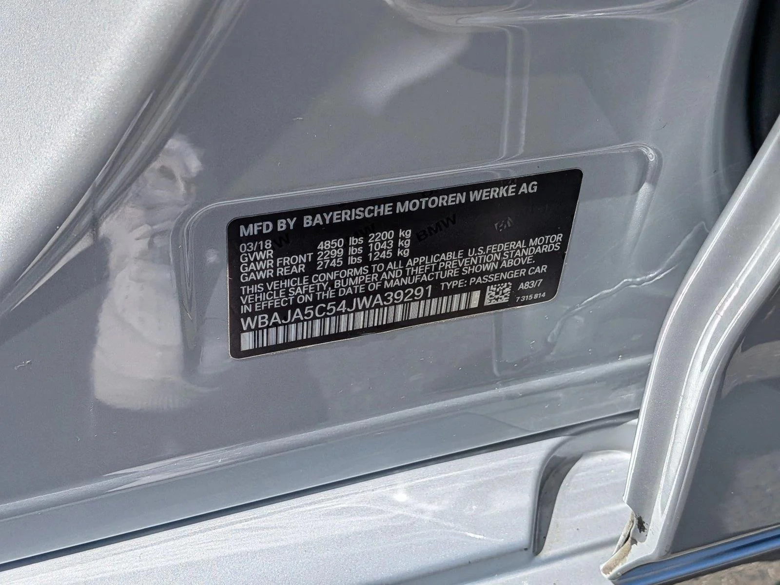 Used 2018 Glacier Silver Metallic BMW 530i image 25