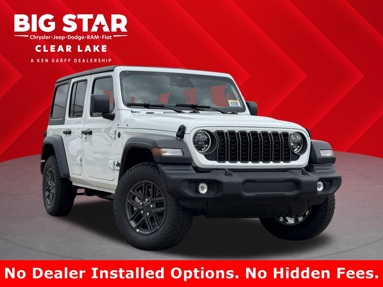 New 2026 Bright White Clear-Coat Exterior Paint Jeep Sport S image 1