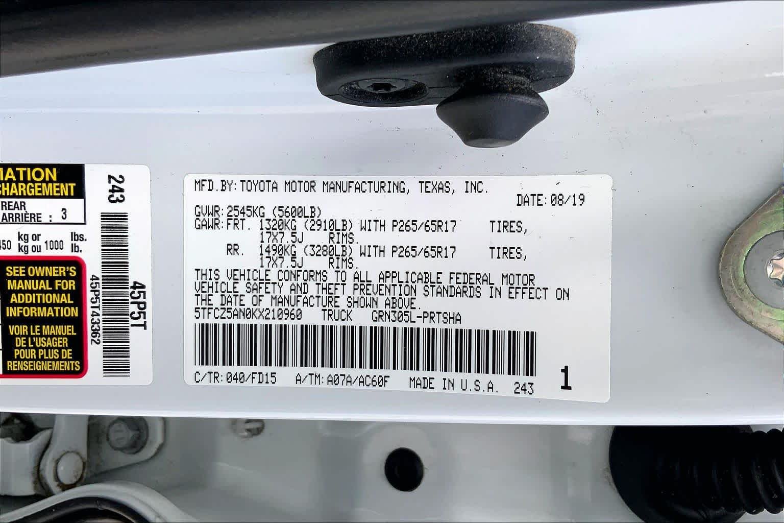 Used 2019 Super White Toyota TRD Sport image 36