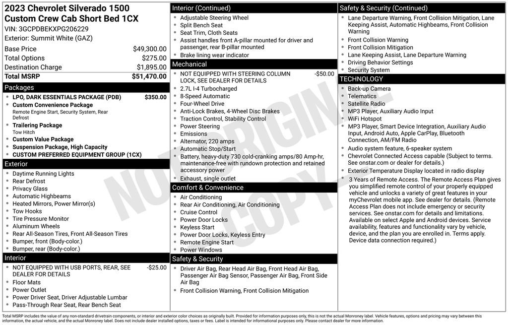 Used 2023 White Chevrolet Custom image 21