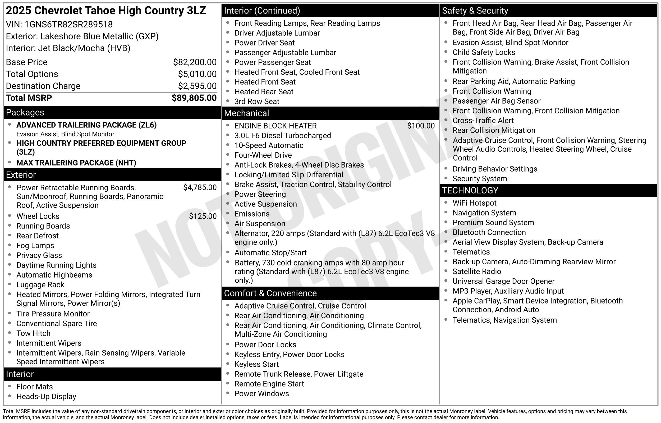 Used 2025 Lakeshore Blue Metallic Chevrolet High Country image 18