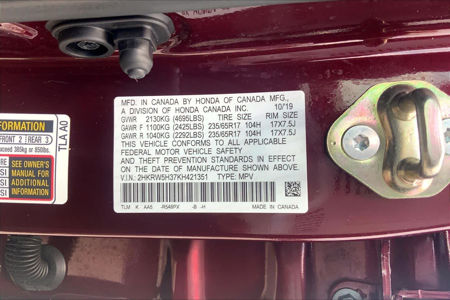 Used 2019 Basque Red Pearl II Honda LX image 31