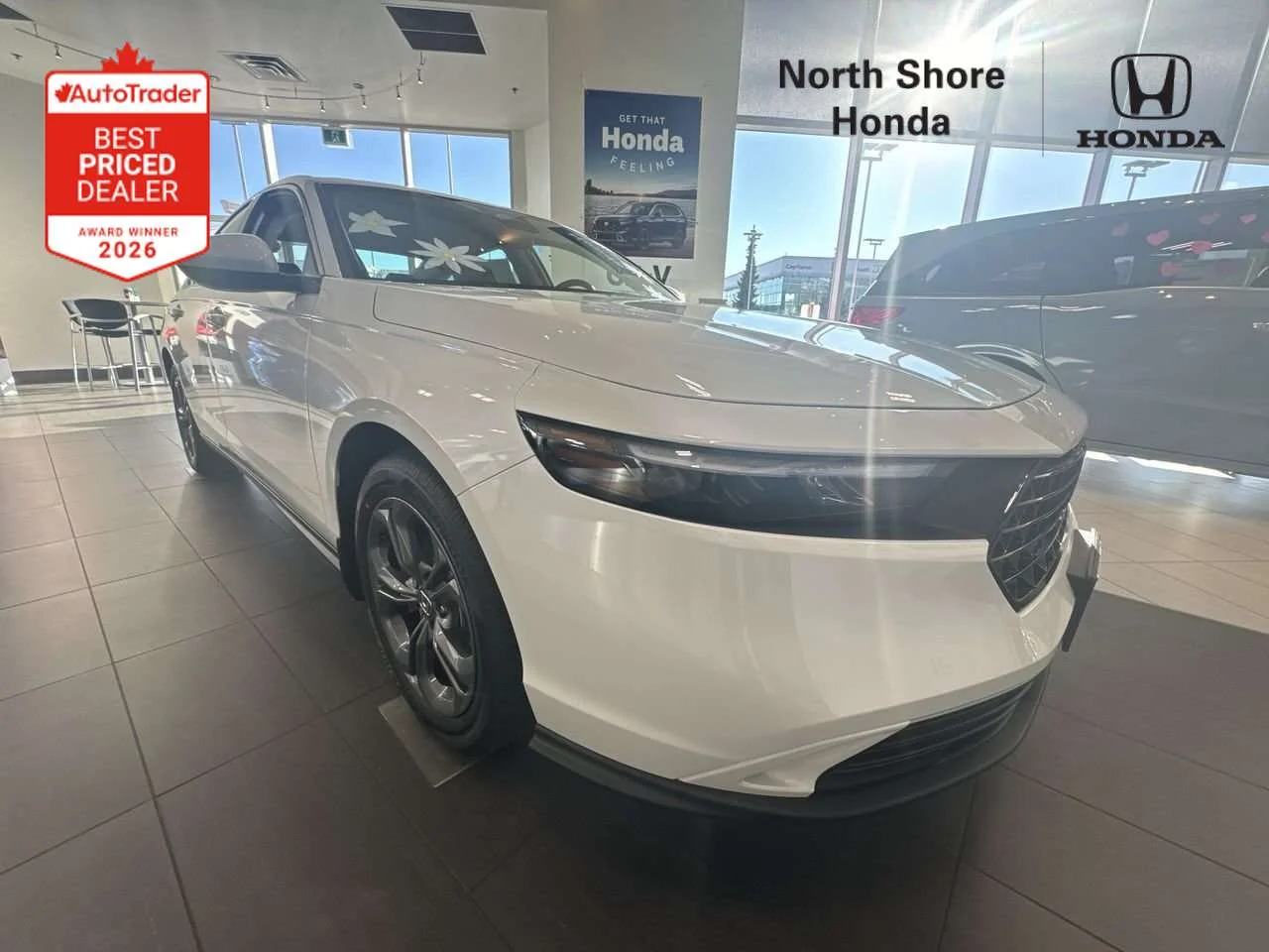 Used 2024 Platinum White Pearl Honda EX CVT Sedan Certified Pre-Owned   One Owner   Loc image 1