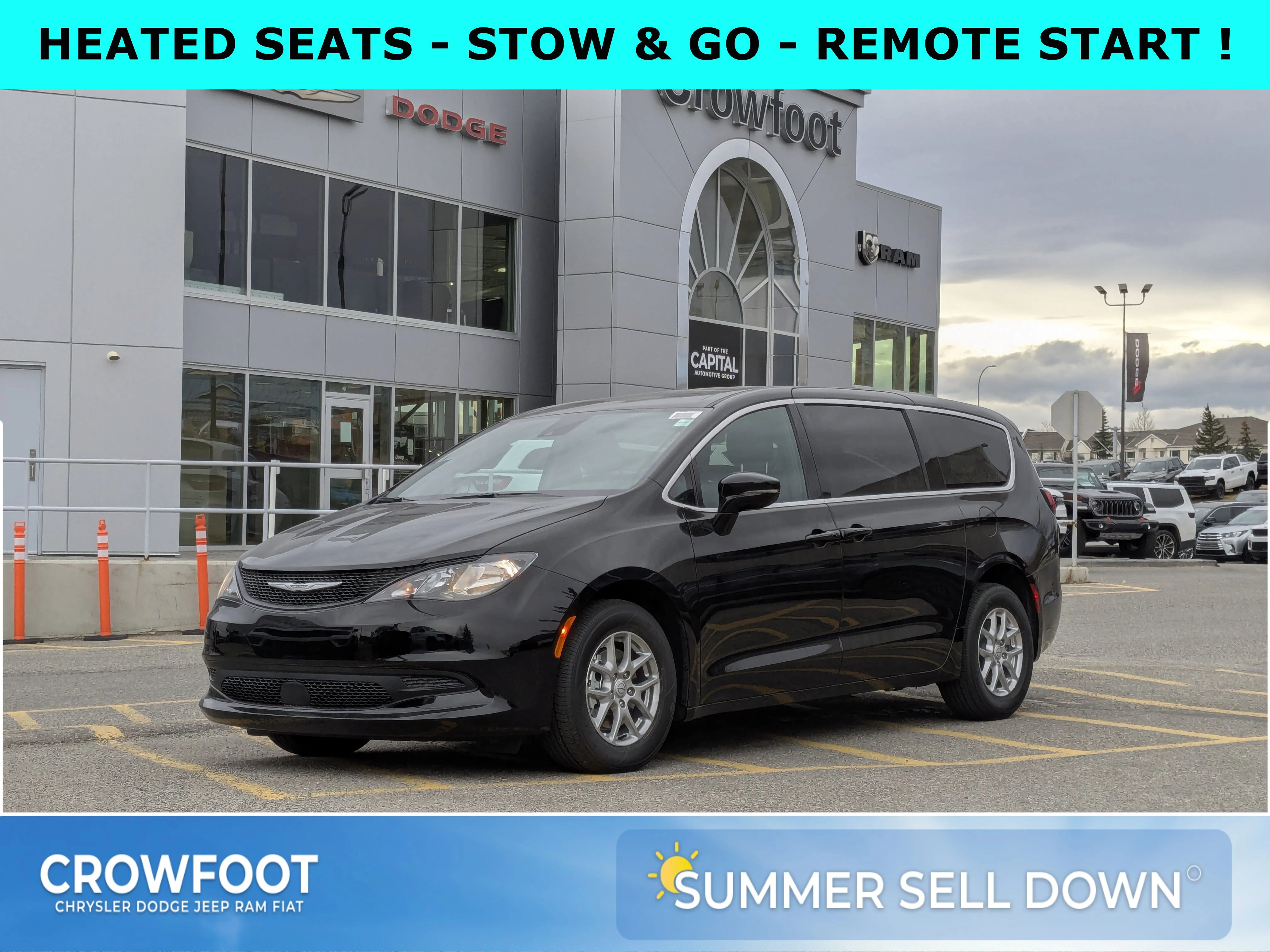 New 2026 Black Chrysler SXT - Power Liftgate - Power Sliding Doors - Leather - Remote Start image 1