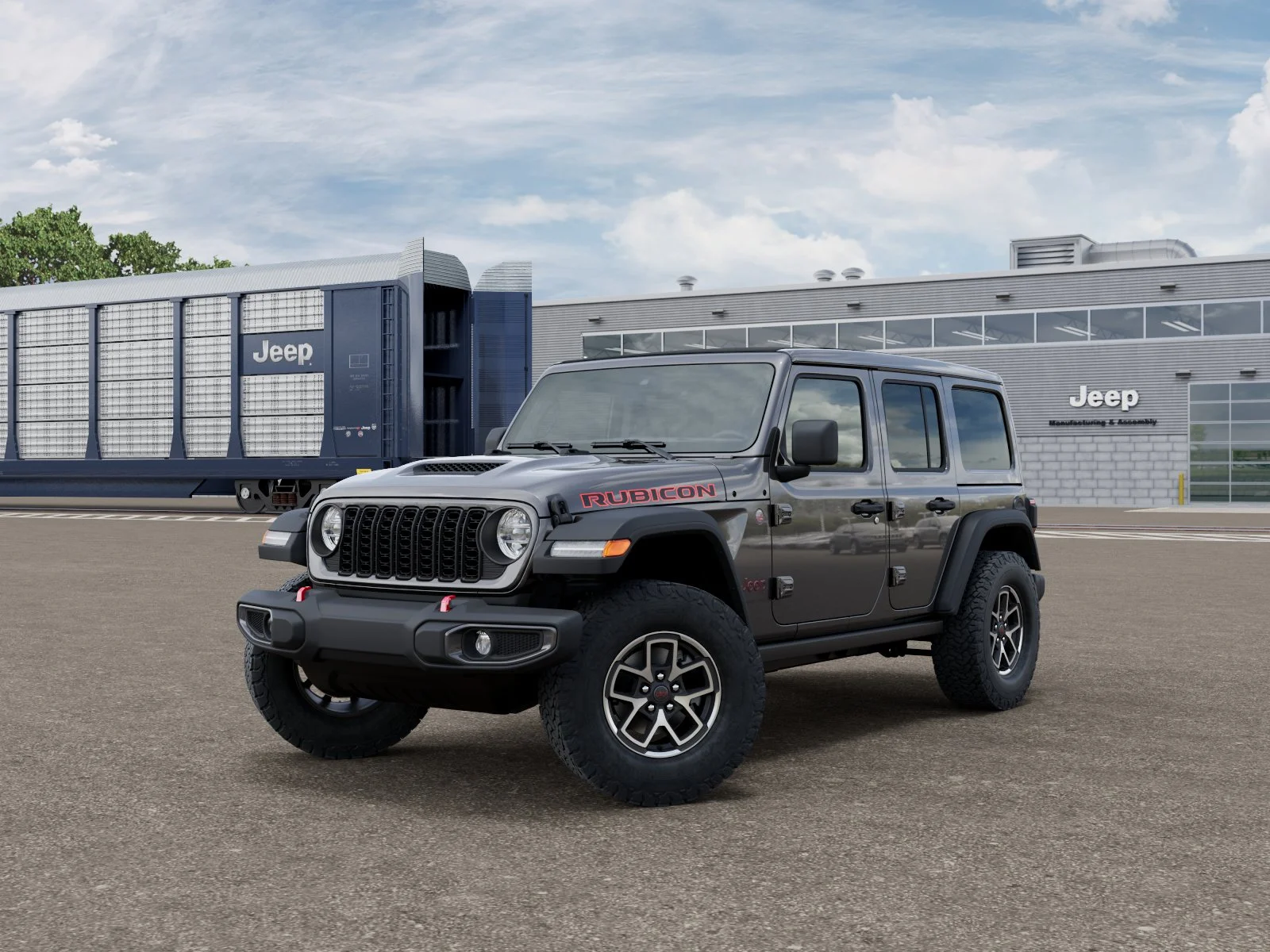 New 2026 Granite Crystal Metallic Clear-Coat Exterior Paint Jeep Rubicon IN-TRANSIT image 27