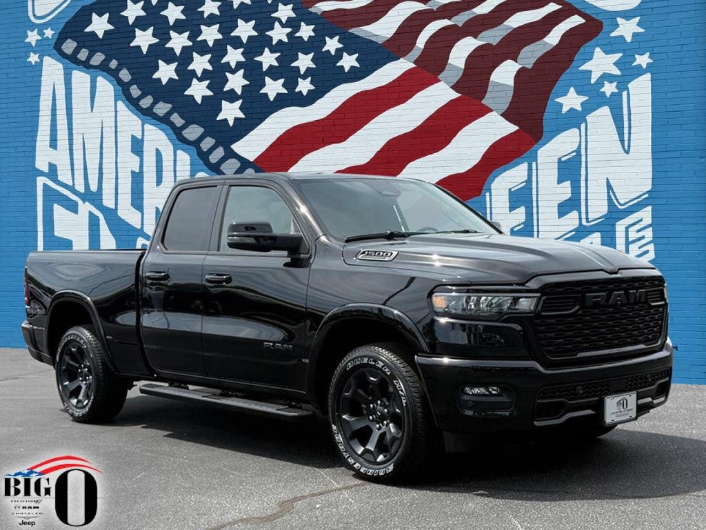 New 2026 Diamond Black Crystal Pearl-Coat Exterior Paint RAM Big Horn Quad Cab 4x4 6