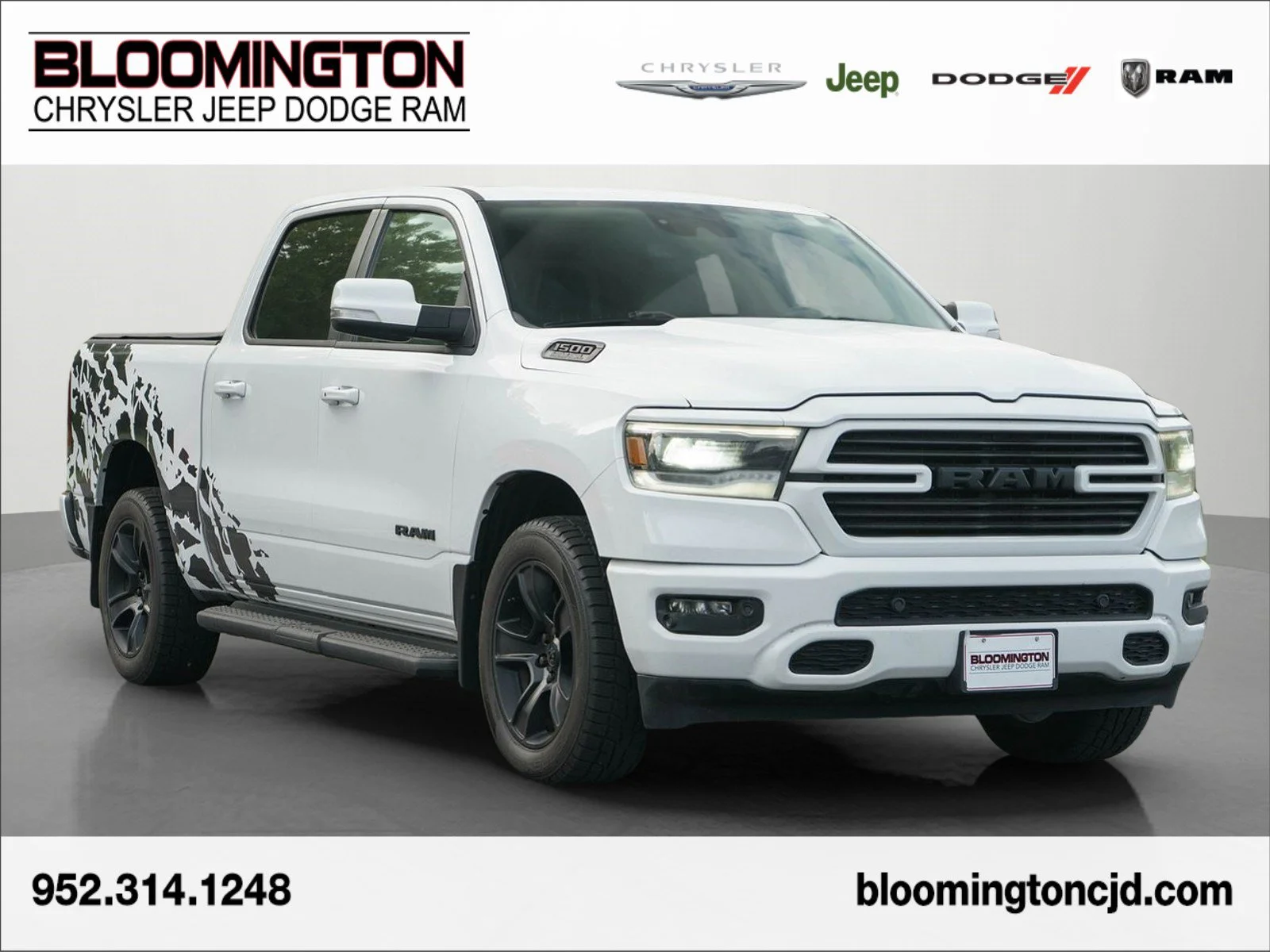 Used 2022 Bright White Clearcoat Ram Sport image 1