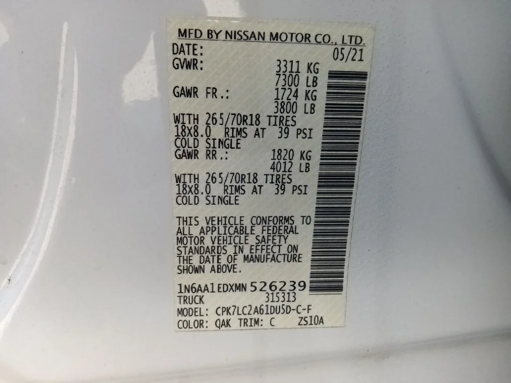 Used 2021 White Nissan SV image 37