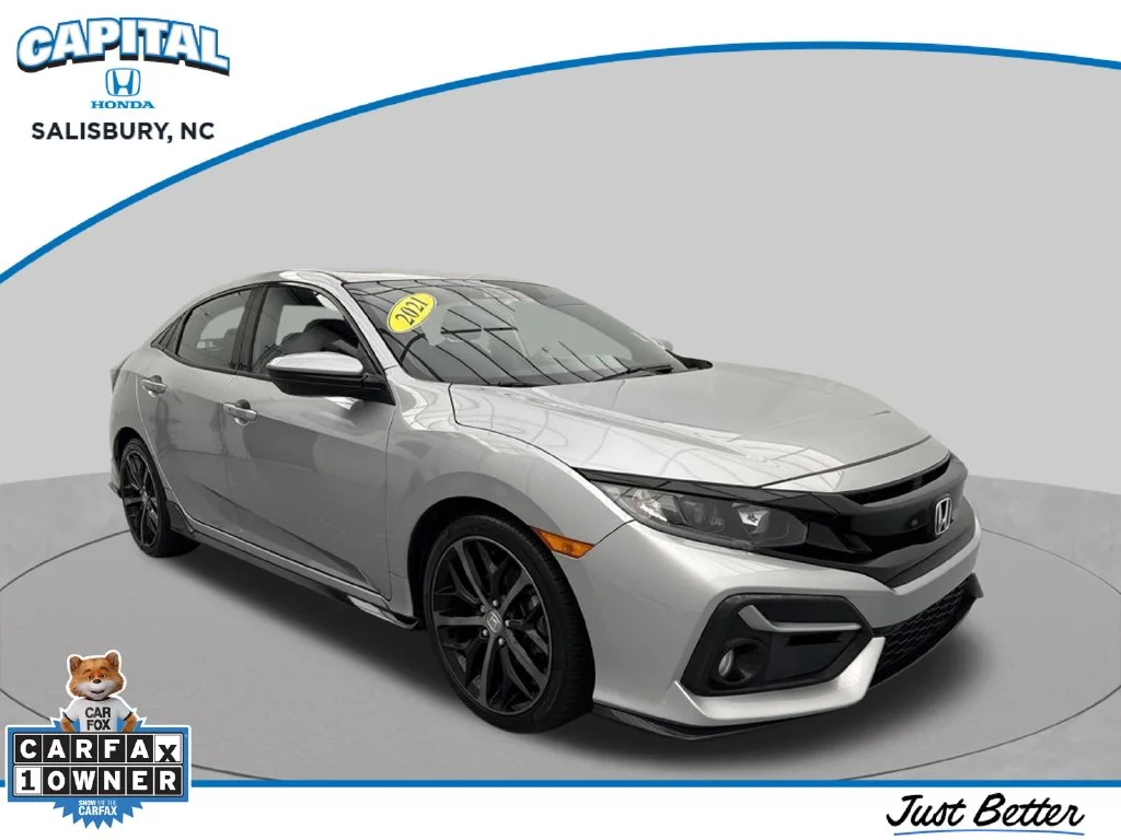 Silver 2021 Honda Civic Sport Hatchback Raleigh NC