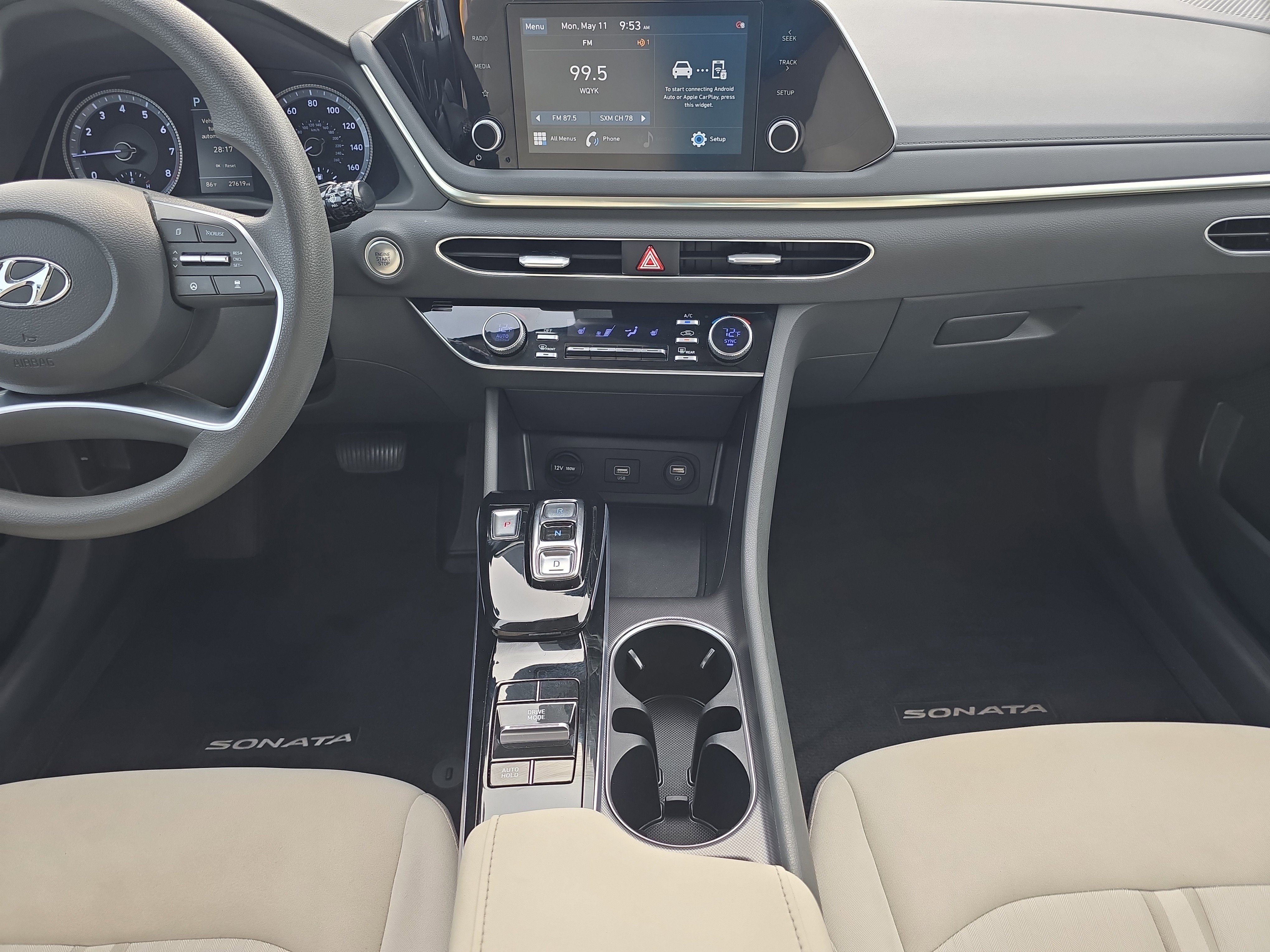 Used 2021 Shimmering Silver Pearl Hyundai SEL image 14