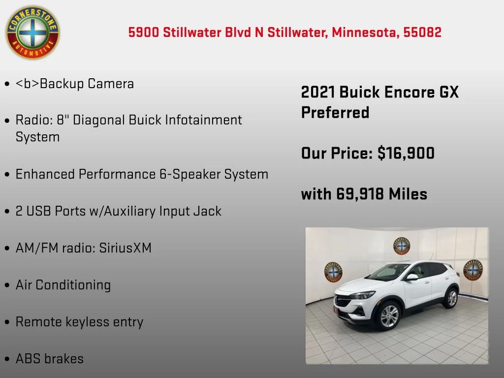 Used 2021 White Buick Preferred image 5
