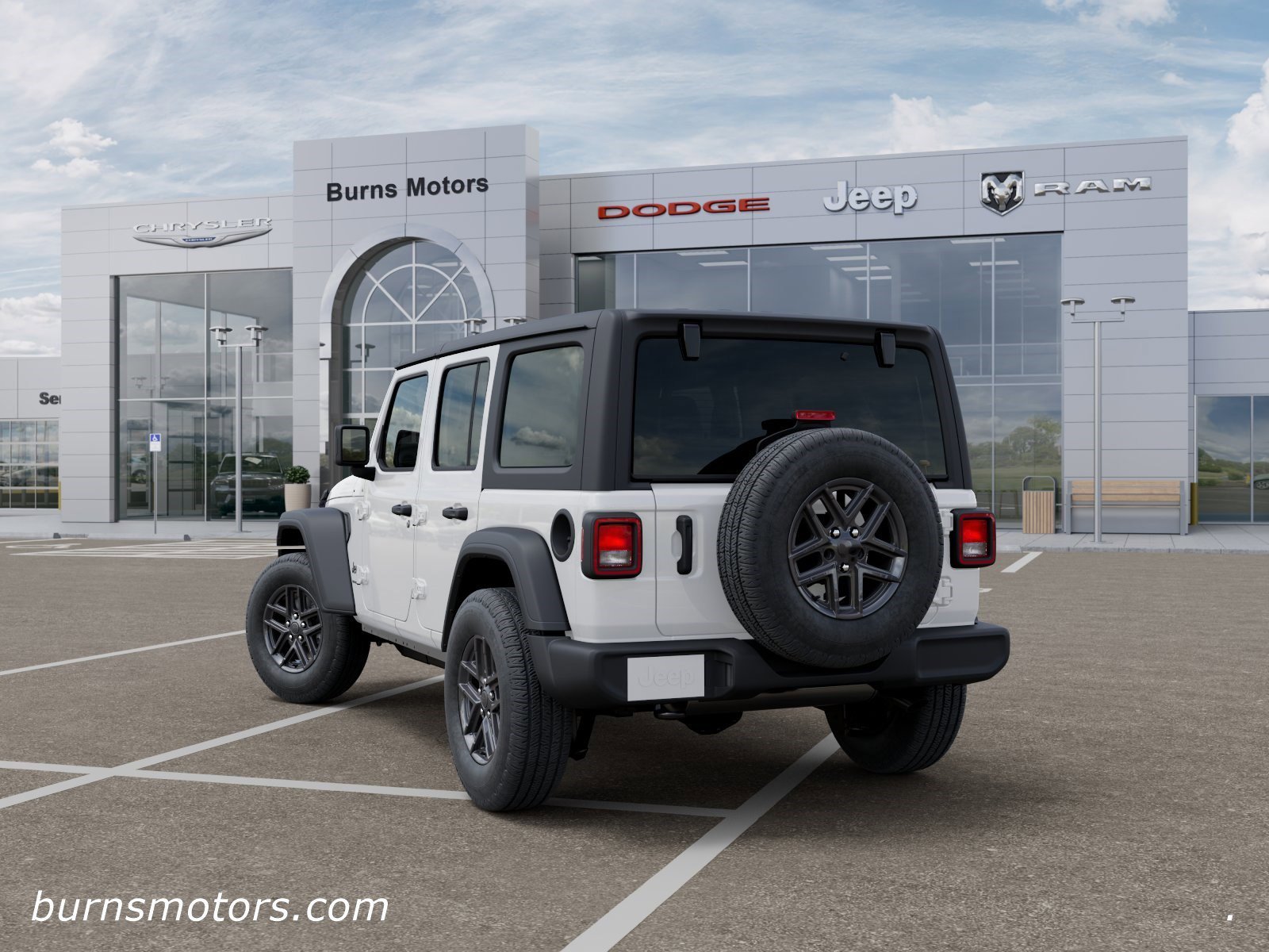 New 2026 Bright White Clear-Coat Exterior Paint Jeep Sport 4-Door image 3