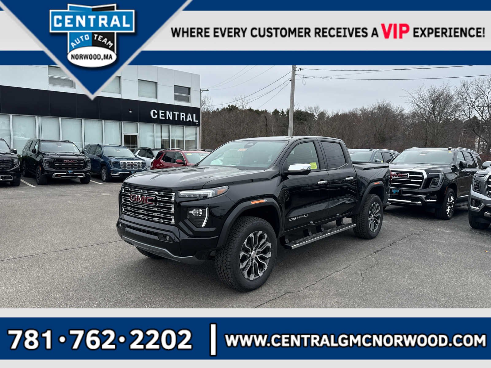 Onyx Black 2026 GMC Canyon Denali Crew Cab 4WD Pickup Truck Four-Wheel Drive