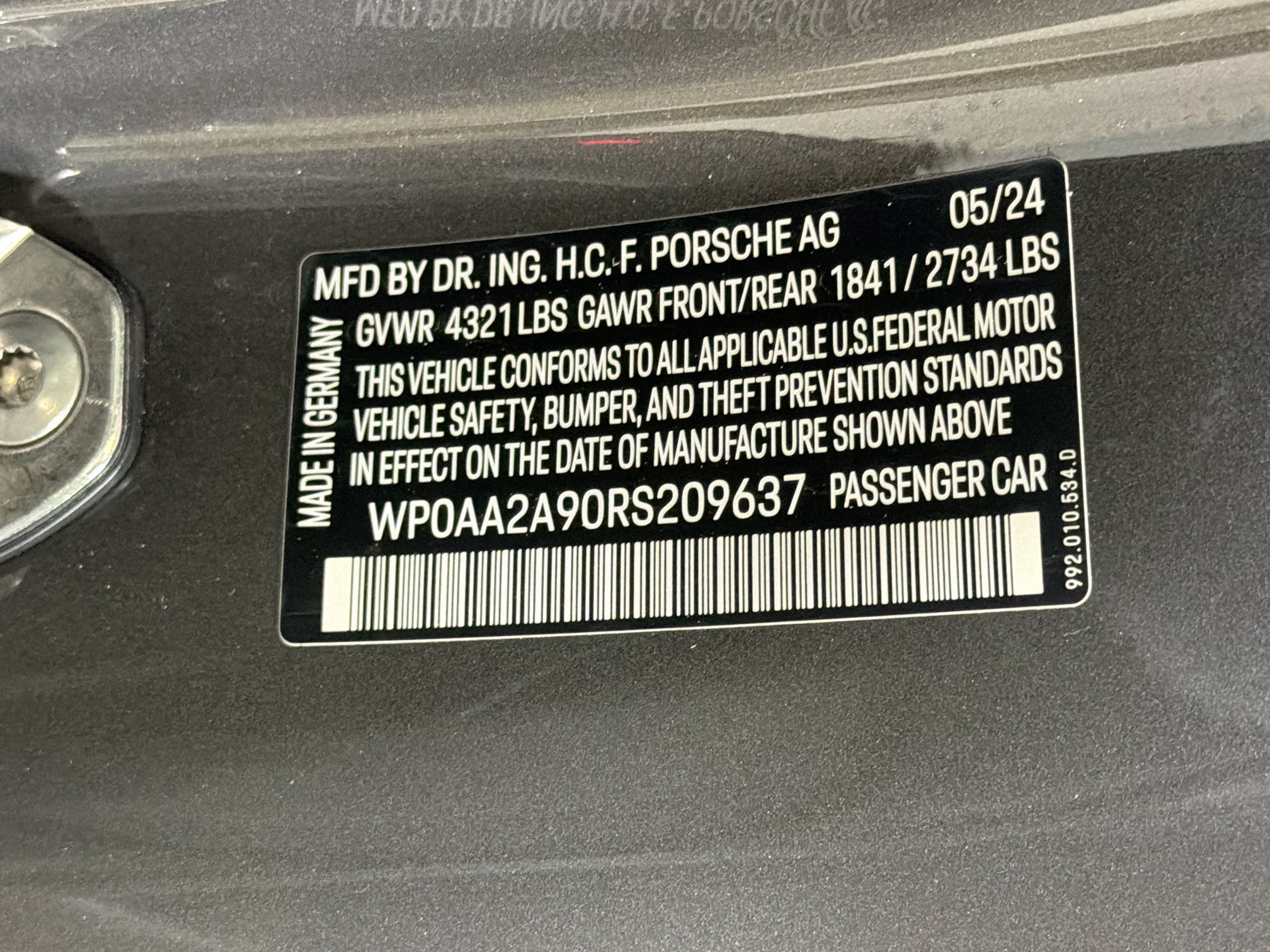 Certified Used 2024 Agate Grey Metallic Porsche Carrera image 41