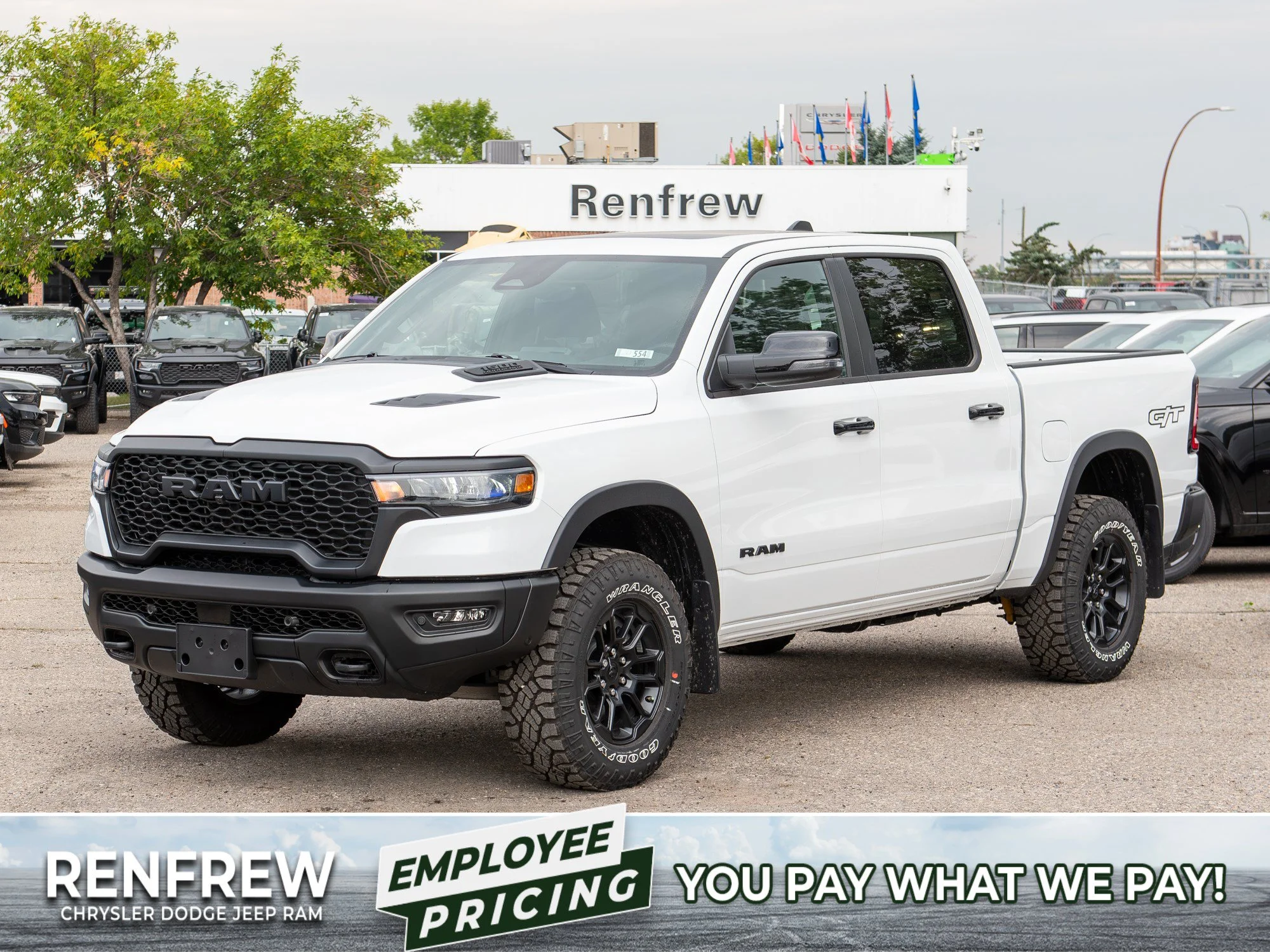 New 2026 White RAM Rebel * Crew Cab 4x4 image 1
