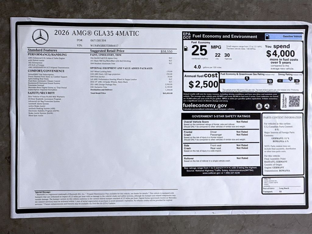 New 2026 MANUFAKTUR Alpine Gray Mercedes-Benz GLA 35 AMG® image 9