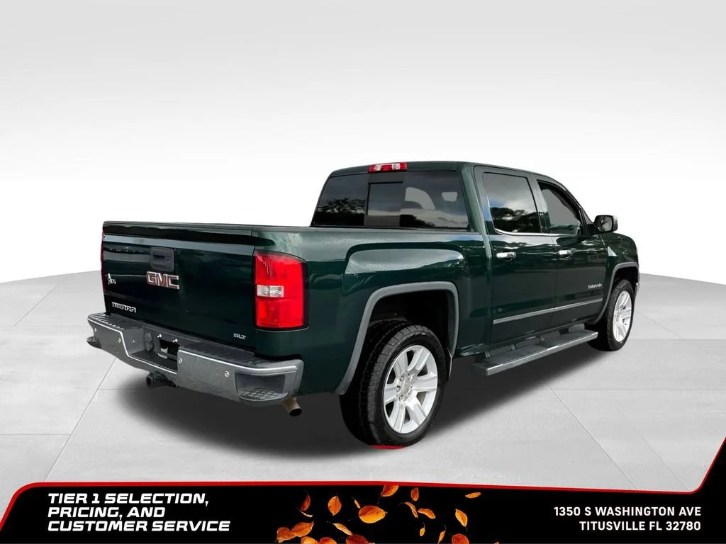 Used 2015 EMERALD GREEN METALLIC GMC SLT image 8