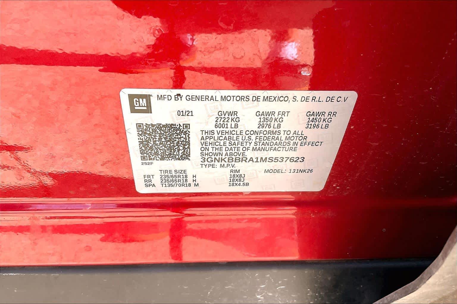 Used 2021 CHERRY RED TINTCOAT Chevrolet LT image 33