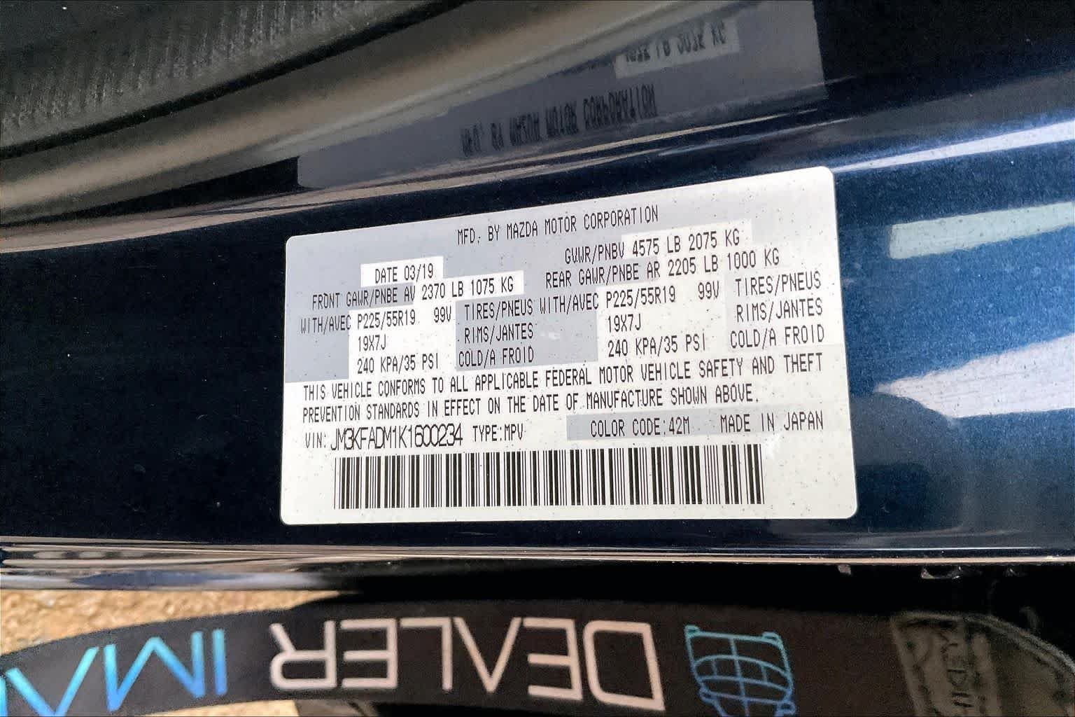 Used 2019 Deep Crystal Blue Mica Mazda Grand Touring image 34