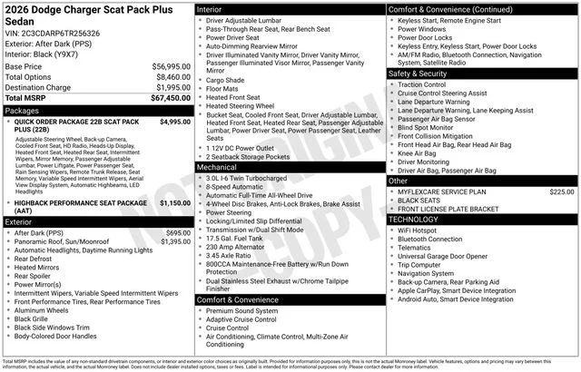 New 2026 After Dark Exterior Paint Dodge Scat Pack Plus image 33
