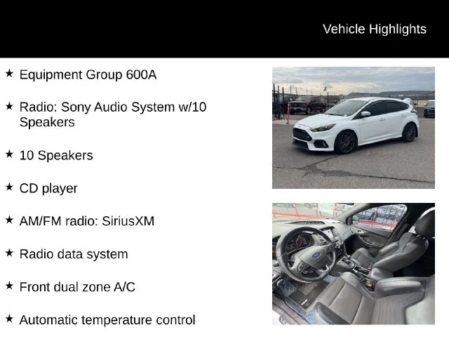 Used 2017 White Ford RS image 7