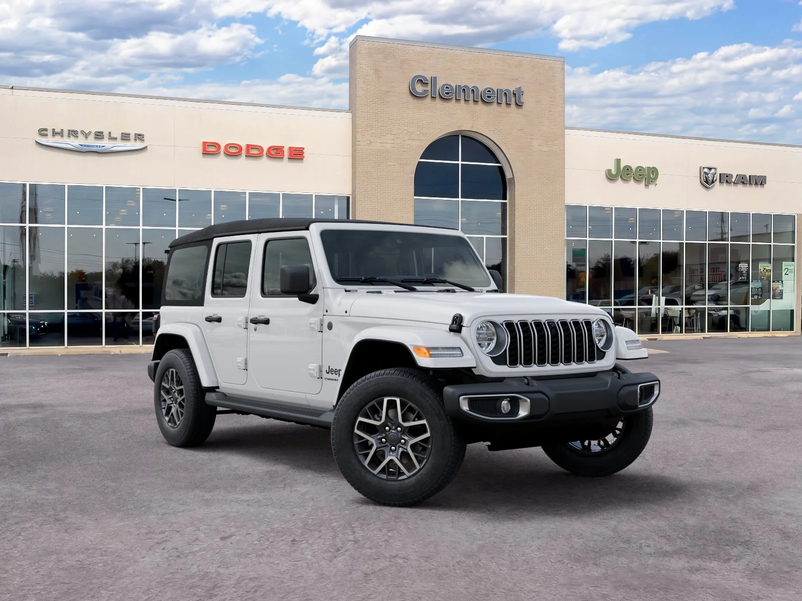 New 2026 Bright White Clear-Coat Exterior Paint Jeep Sahara image 34