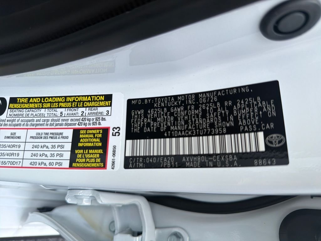 New 2026 White Toyota SE Nightshade image 29