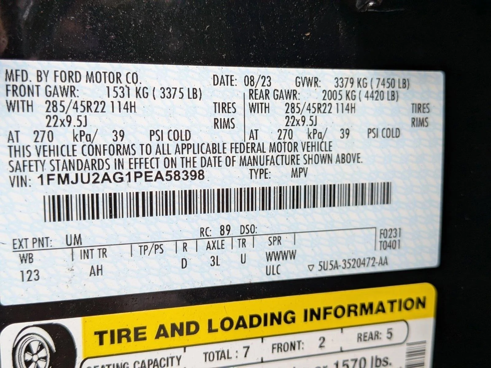Used 2023 Agate Black Metallic Ford Limited image 23
