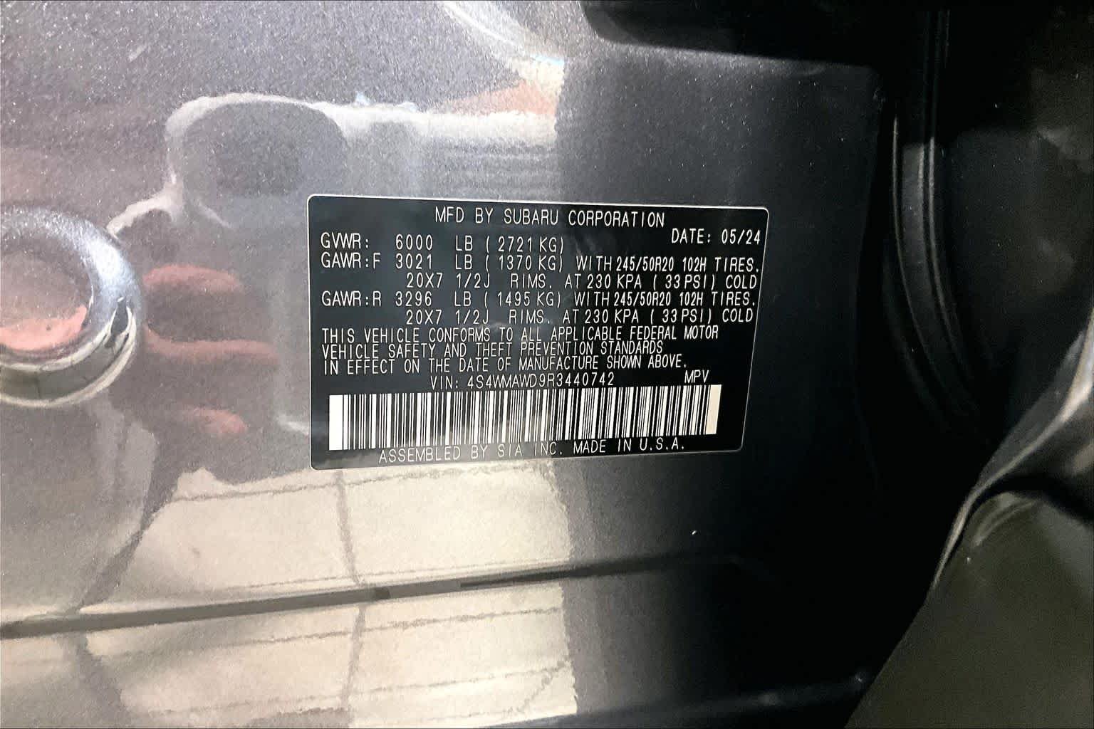 Used 2024 Magnetite Gray Metallic Subaru Touring image 31