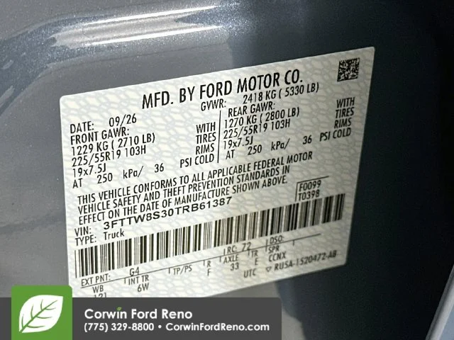 New 2026 Azure Gray Metallic Tri-Coat Ford Lariat image 36