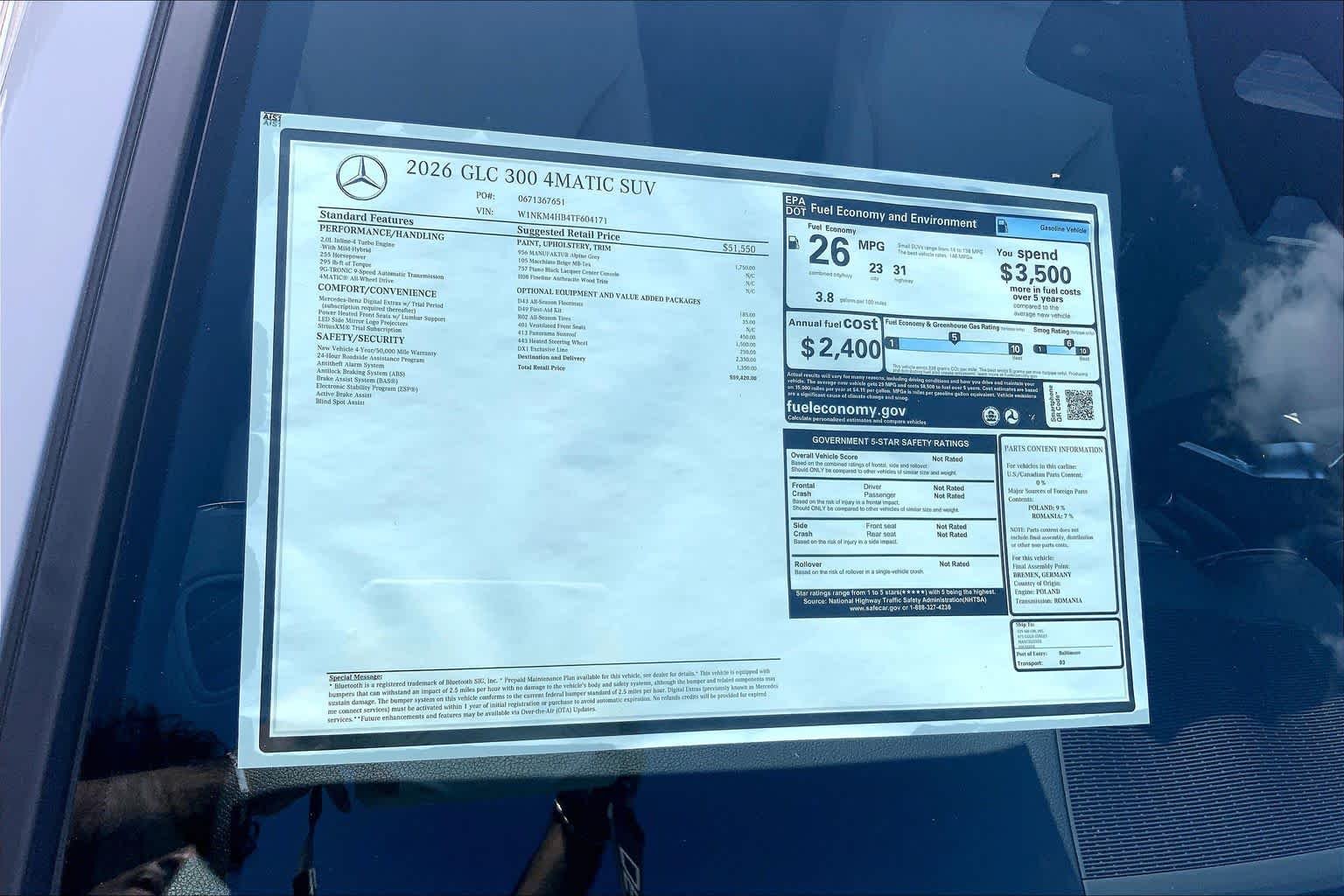 New 2026 MANUFAKTUR Alpine Grey Mercedes-Benz GLC 300 image 19