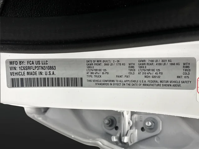 New 2026 Bright White Clear-Coat Exterior Paint RAM Rebel image 46