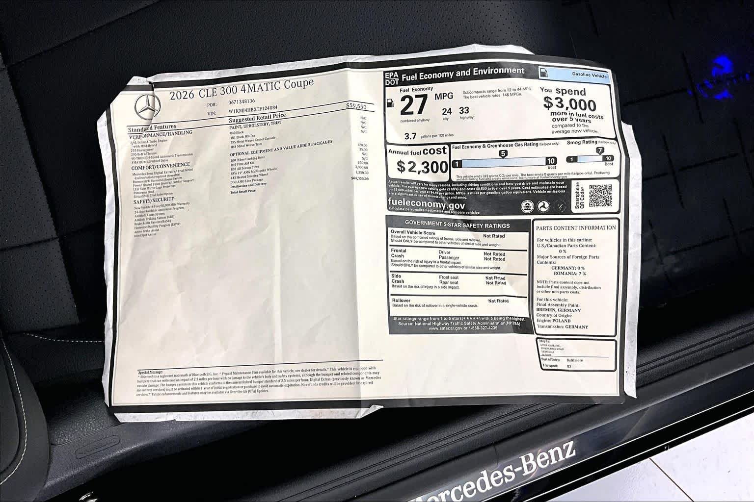 New 2026 Black Mercedes-Benz CLE 300 image 23