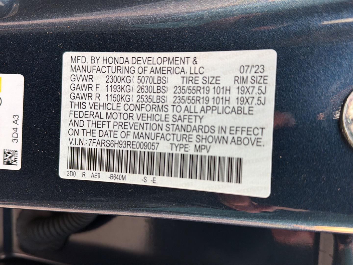 Used 2024 Canyon River Blue Metallic Honda Sport Touring image 44