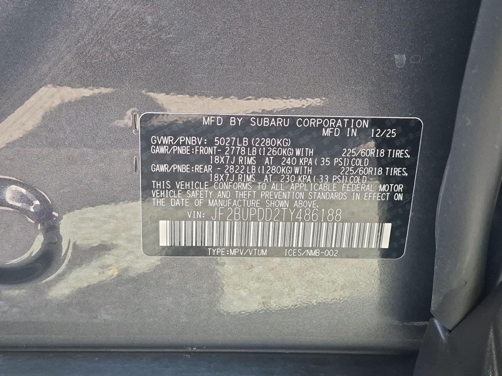 Used 2026 Magnetite Gray Metallic Subaru Limited image 34