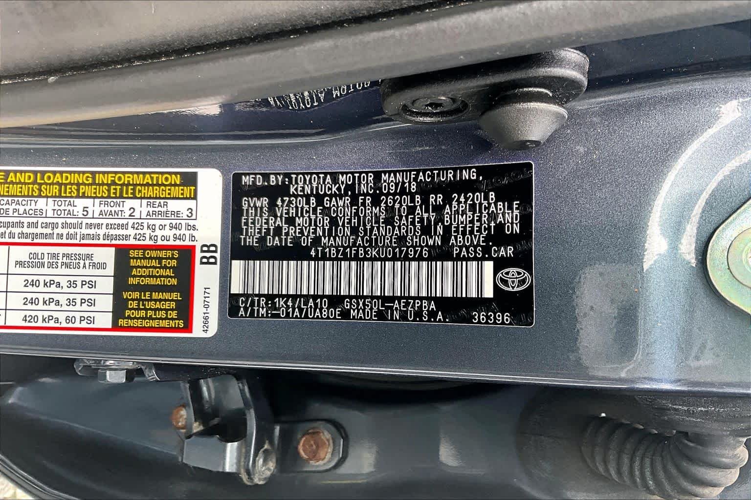 Certified Used 2019 Harbor Gray Metallic Toyota Limited image 37
