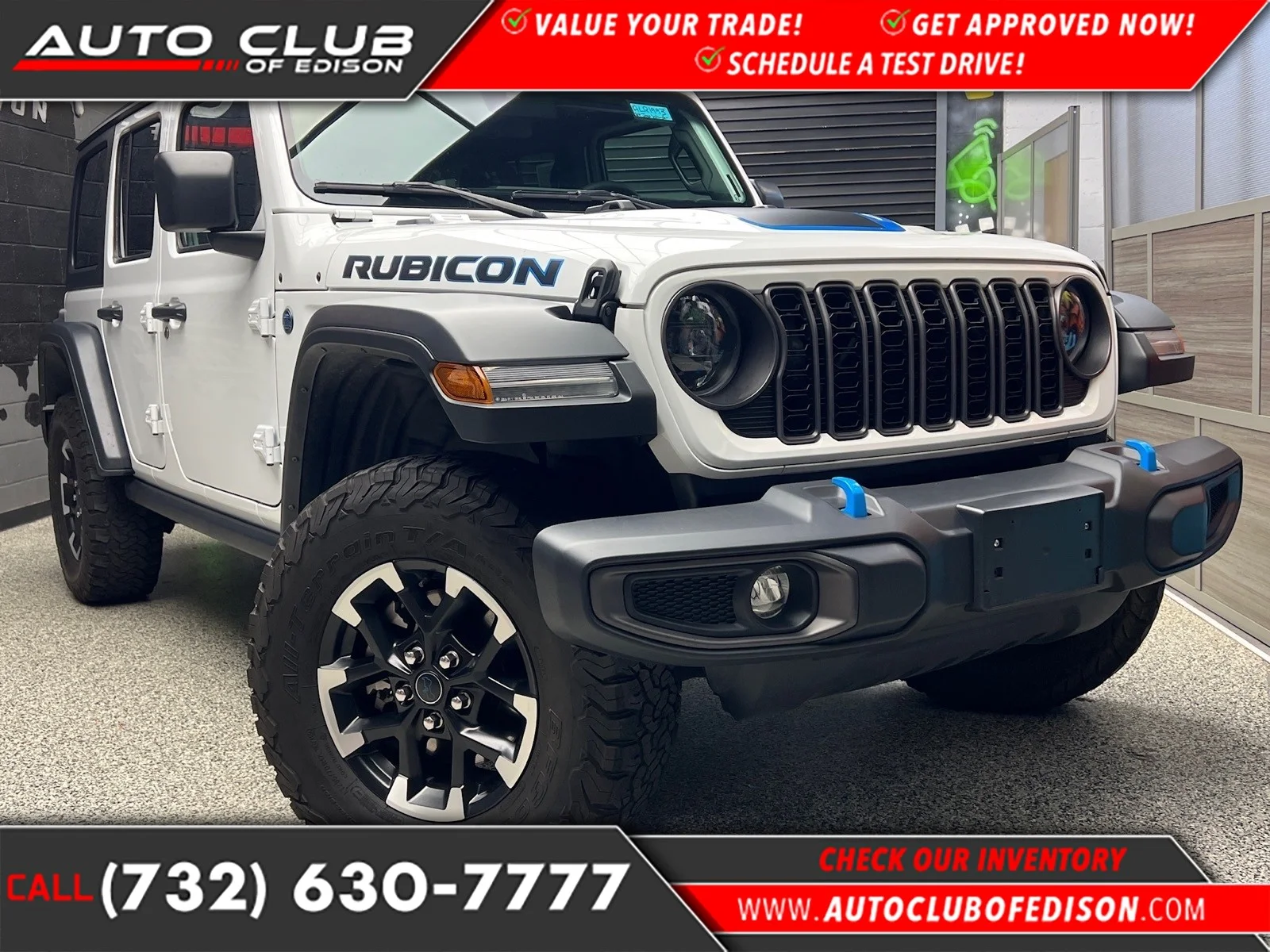 Used 2024 Bright White Clear Coat (pw7) Jeep Rubicon 4xe image 1