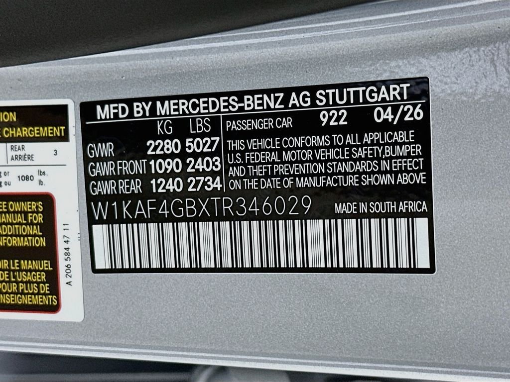 New 2026 Cirrus Silver Metallic Mercedes-Benz C 300 image 34
